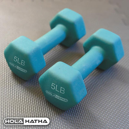 Holahatha 3, 5, and 8 Pound Dumbbell Hand Weight Set with Storage Rack, Multi Strength Training