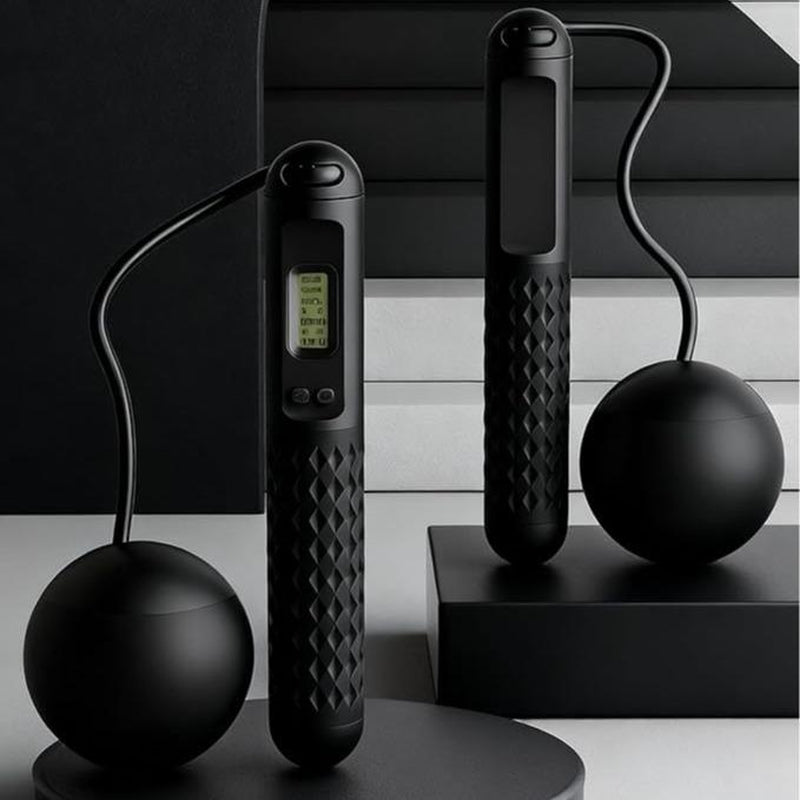 Skipping Rope with Counter 2025 New Cordless Jump Rope Smart Weighted Jump Rope Intelligent Adjustable Digital Timer Calorie Burned Counting Jumprope with LCD Display Unbreakable Handle Tiktokshop Blackfriday Home Workout Equipment