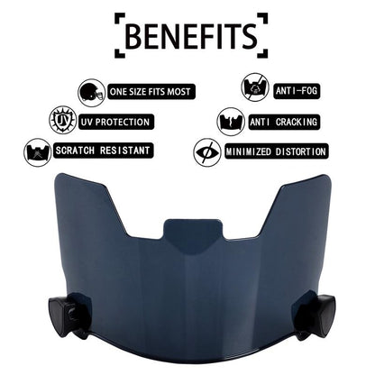 Clear Football Visor - Football Visors for Helmet - Football Helmet Visor Fits Adult & Youth Football Helmets - Anti-Fog, Scratch Resistant Clear Visor Football Face Shield