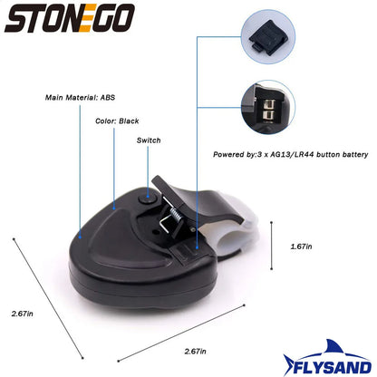 Fishing Fish Bite Alarm Electronic Buzzer on Fishing Rod with Loud Siren Daytime Night Indicator with Battery