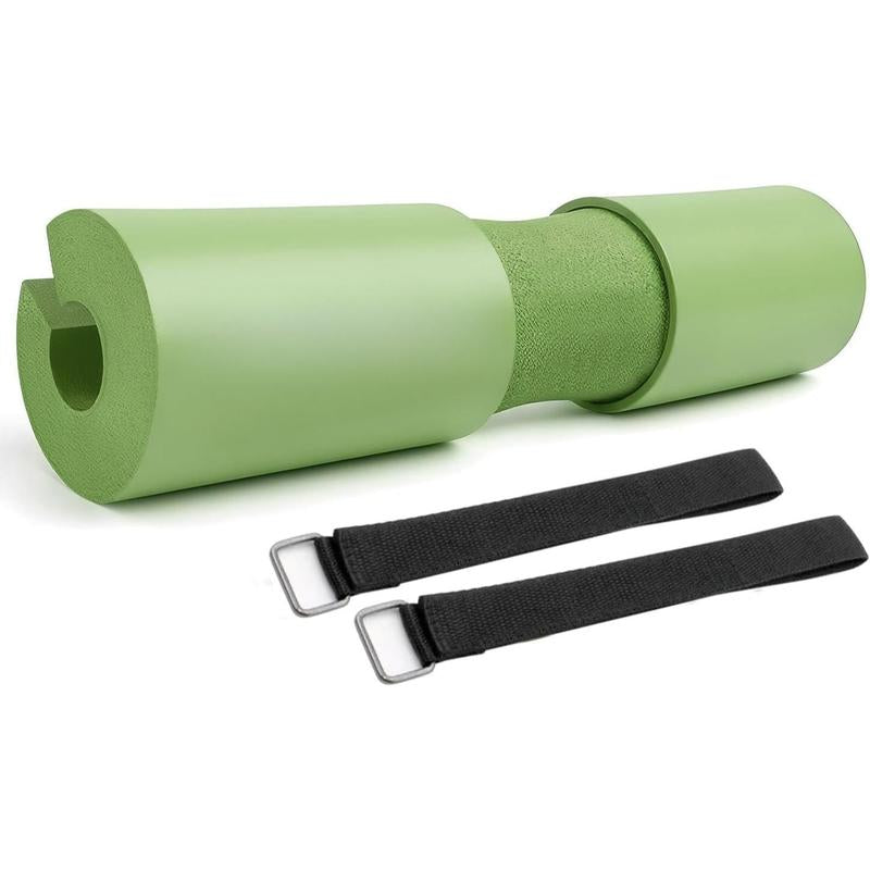 Barbell Pad for Squats & Thrusts 1.2 Extra-Thick High-Density Non-Slip & Support Cushion Fits Olympic & Standard Bars Quick On/Off Design + 2 Securing Straps