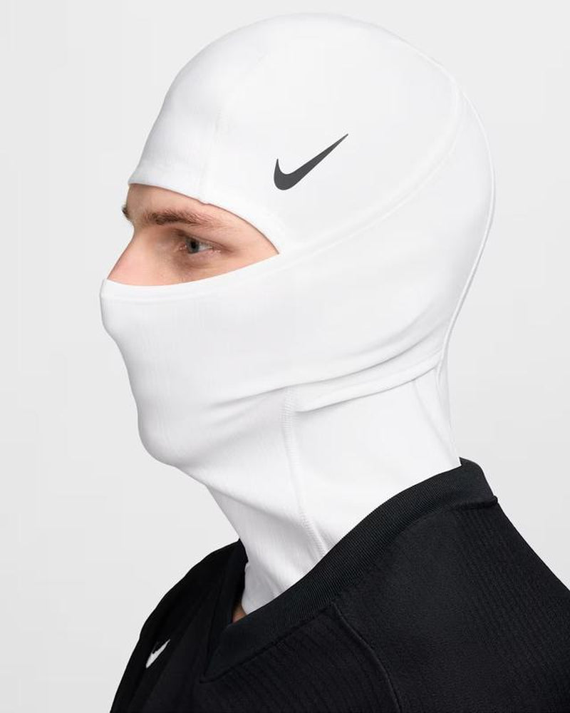 Nike Pro THERMA-FIT Hyperwarm Hood Black/White Ski Mask - Authentic Backlava Winter Gear for Enhanced Performance Dri-Fit Convertible Hood Mask