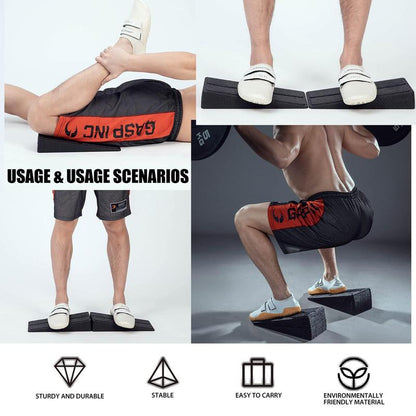 Squat Wedge Blocks, 3 Counts Non-Slip Incline Boards, Foot Wedge Foam Incline Boards, Leg Extensions for Home Workouts, Calf Stretch, Heel Squats, Yoga Equipment