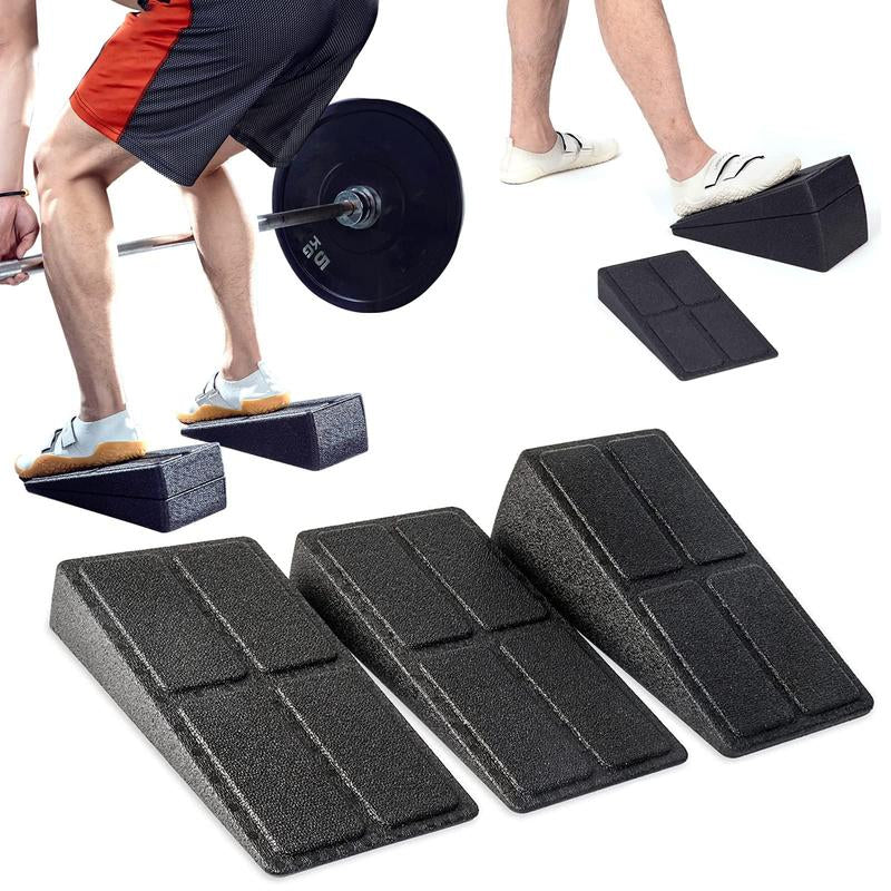 Squat Wedge Blocks, 3 Counts Non-Slip Incline Boards, Foot Wedge Foam Incline Boards, Leg Extensions for Home Workouts, Calf Stretch, Heel Squats, Yoga Equipment