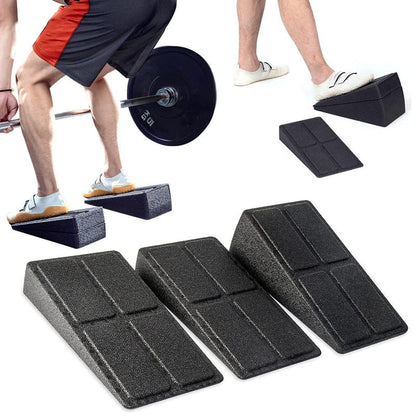 Squat Wedge Blocks, 3 Counts Non-Slip Incline Boards, Foot Wedge Foam Incline Boards, Leg Extensions for Home Workouts, Calf Stretch, Heel Squats, Yoga Equipment