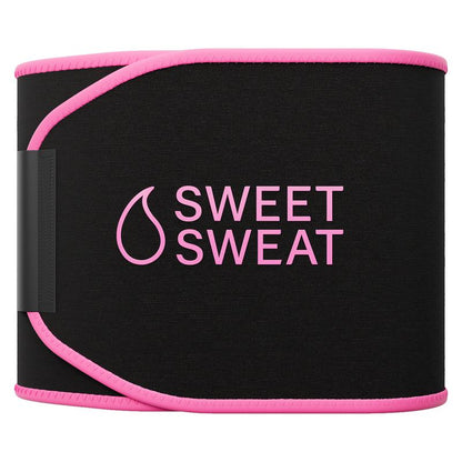 Sweet Sweat Ab Trainer - Adjustable Waist Trainer Belt for High-Intensity Workouts, Available in 5 Sizes - Black/Pink