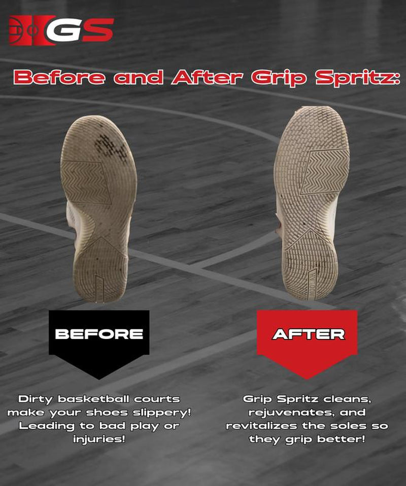 Grip Spritz - Basketball and Volleyball Shoe Grip Spray - Single Season Bottle - Game Long Shoe Traction in All Your Games and Practices