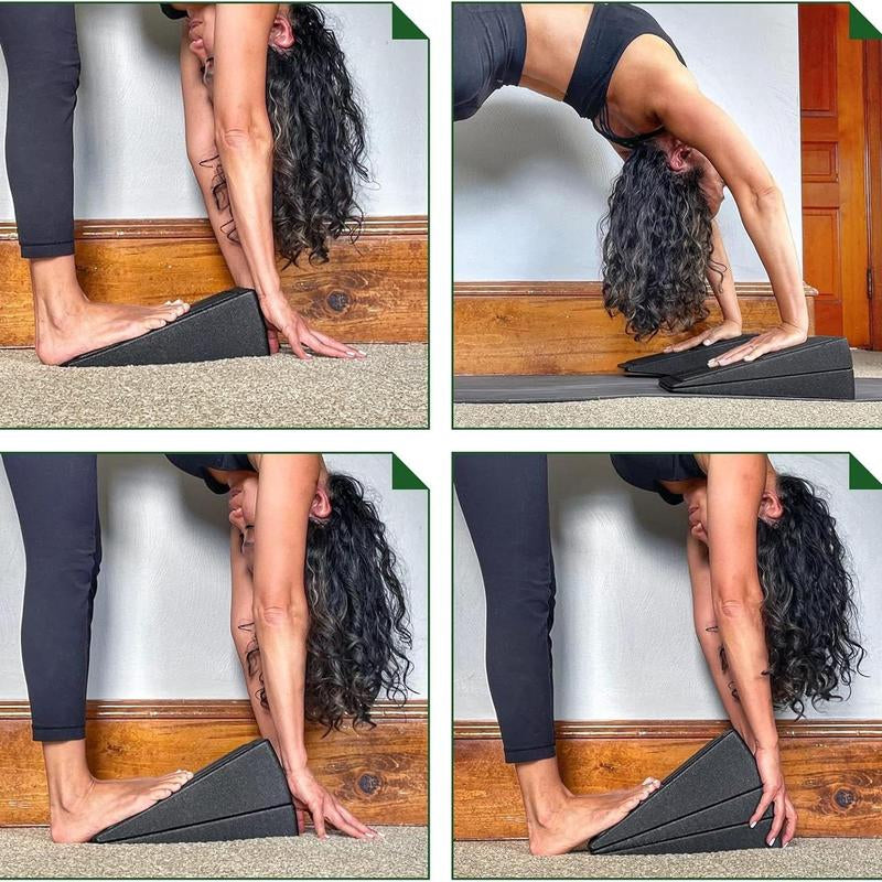 Squat Wedge Blocks, 3 Counts Non-Slip Incline Boards, Foot Wedge Foam Incline Boards, Leg Extensions for Home Workouts, Calf Stretch, Heel Squats, Yoga Equipment