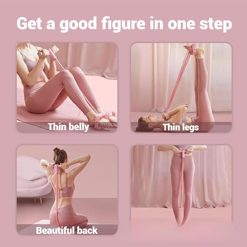 Multifunction Pedal Resistance Trainer with 6 Tubes – Stronger Resistance for Effective Training, Portable Foot Pedal Exerciser for Full-Body Home Workout, Stretching & Fitness Training