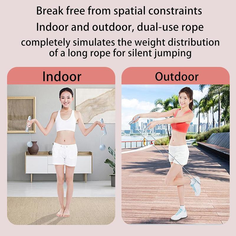 Skipping Rope with Counter 2025 New Cordless Jump Rope Smart Weighted Jump Rope Intelligent Adjustable Digital Timer Calorie Burned Counting Jumprope with LCD Display Unbreakable Handle Tiktokshop Blackfriday Home Workout Equipment