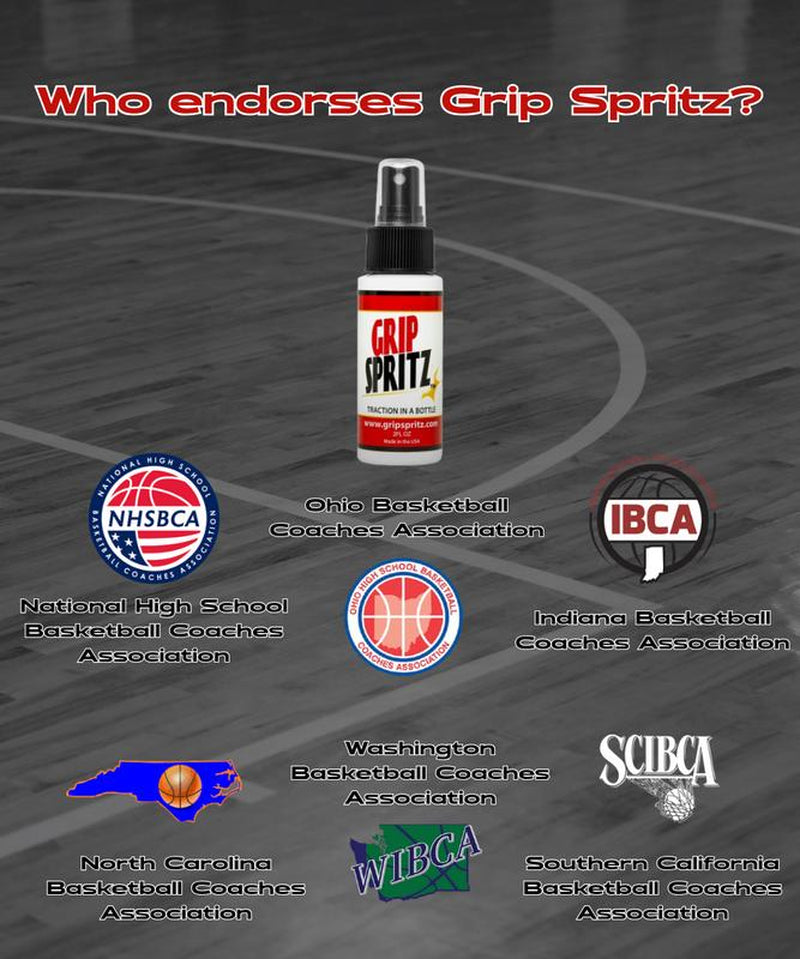 Grip Spritz - Basketball and Volleyball Shoe Grip Spray - Single Season Bottle - Game Long Shoe Traction in All Your Games and Practices