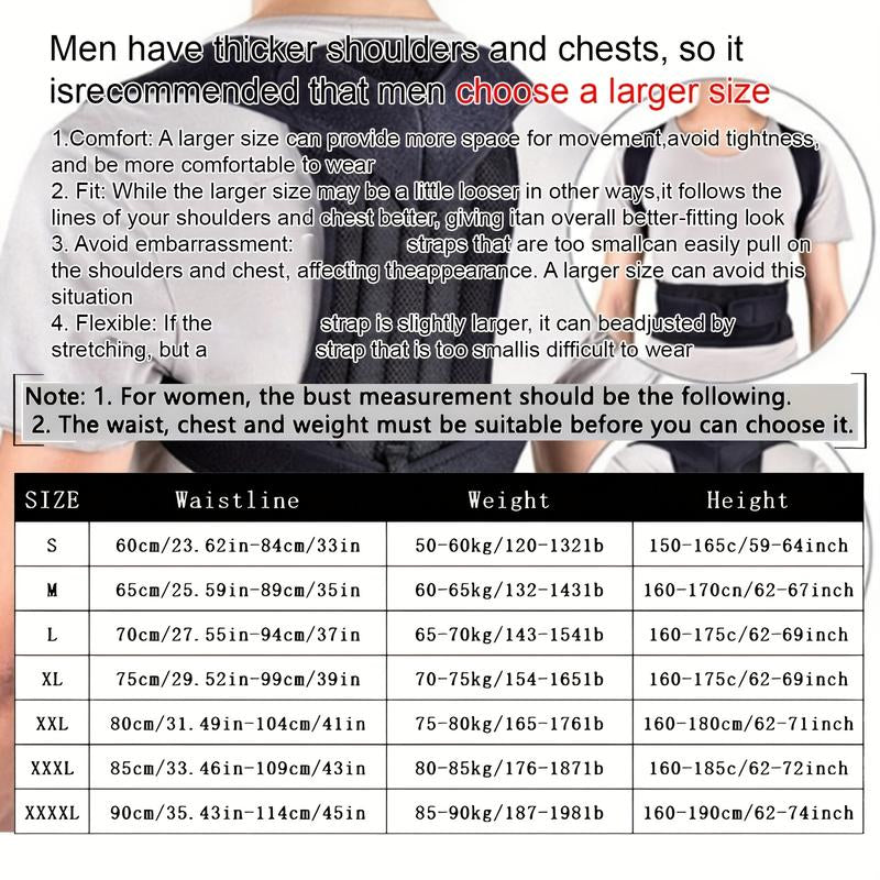 2024 New Style Back Support Belt, Back Brace for Men & Women, Adjustable Back Straightener, Adjustable Posture, Back Support Belt for Home Gym Workout