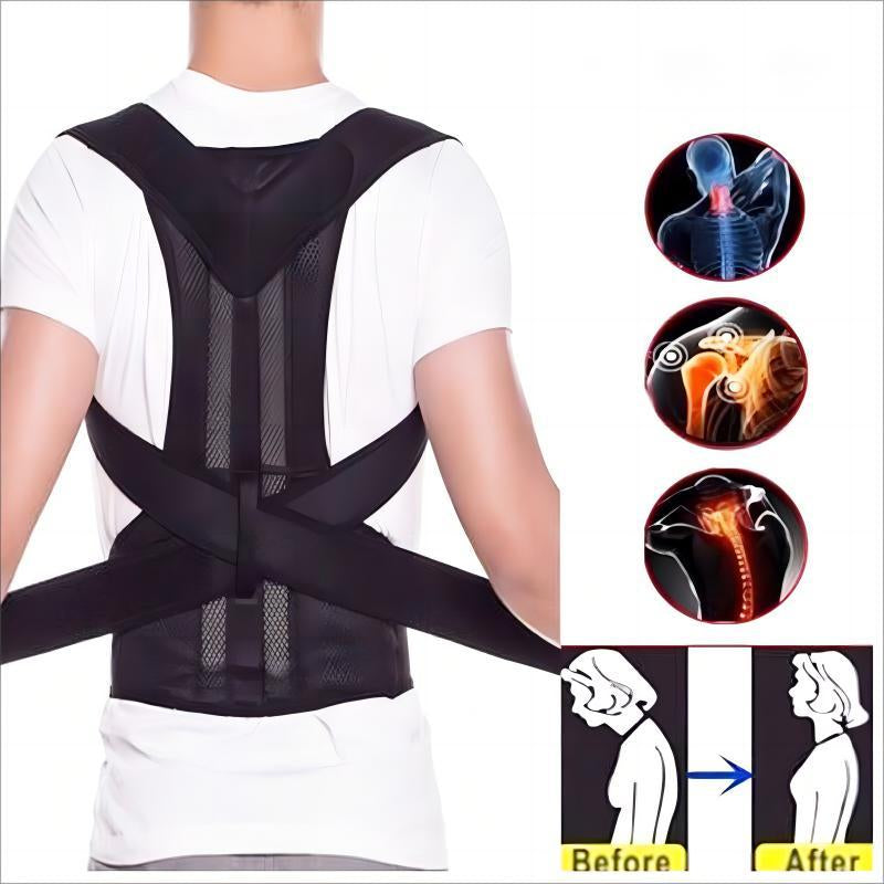 2024 New Style Back Support Belt, Back Brace for Men & Women, Adjustable Back Straightener, Adjustable Posture, Back Support Belt for Home Gym Workout