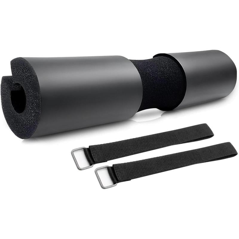 Barbell Pad for Squats & Thrusts 1.2 Extra-Thick High-Density Non-Slip & Support Cushion Fits Olympic & Standard Bars Quick On/Off Design + 2 Securing Straps