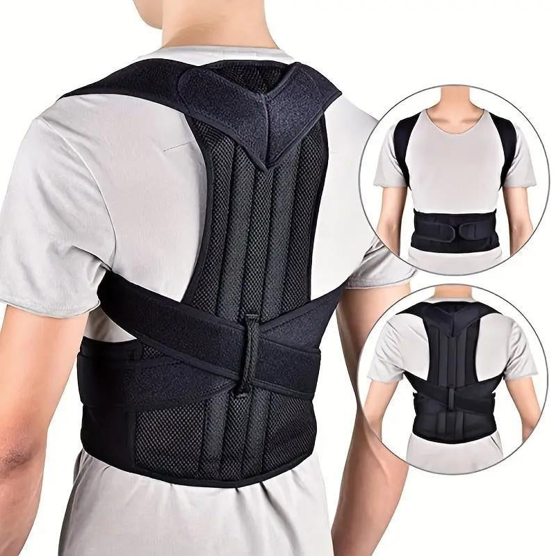 2024 New Style Back Support Belt, Back Brace for Men & Women, Adjustable Back Straightener, Adjustable Posture, Back Support Belt for Home Gym Workout